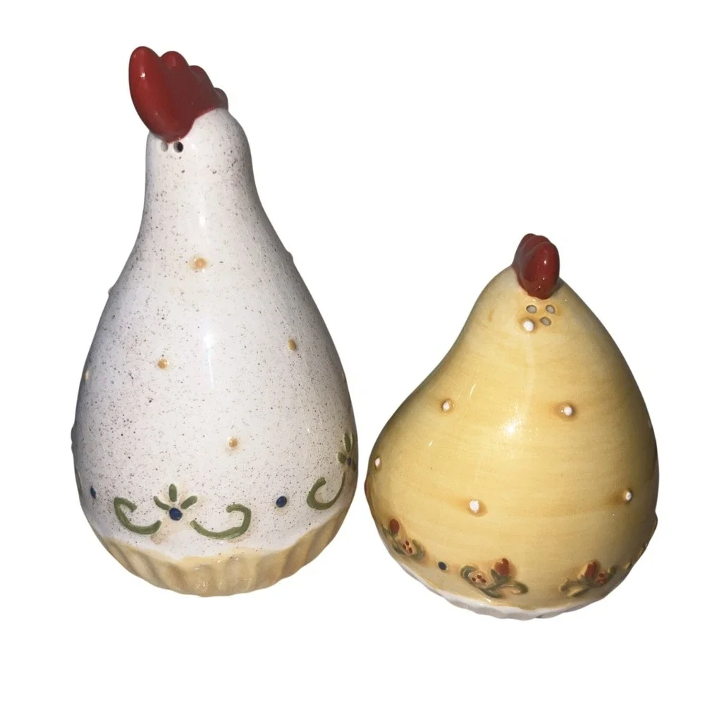 Grasslands Road Monsieur Salt Madame Pepper Shaker Set Tray